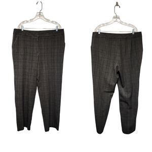 Investments Straight-Leg Plaid Dress Paid Size 16R Color Gray/Pink